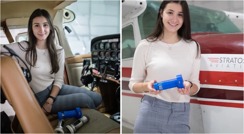 فتاة سورية تبتكر شاحن يستخدم منافذ هواء الطائرة لتزويد أجهزة الطائرة بالطاقة الكهربائية