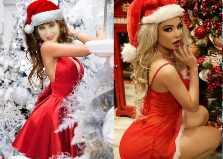 عيد الميلاد 2023 صور بنات مع شجرة الميلاد ، عيد ميلاد بنات ، خلفيات بنات في عيد الميلاد
